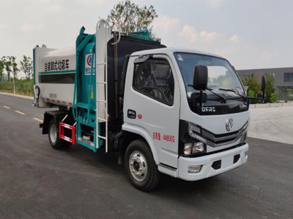 東風小多利卡國六藍牌7方側裝壓縮垃圾車