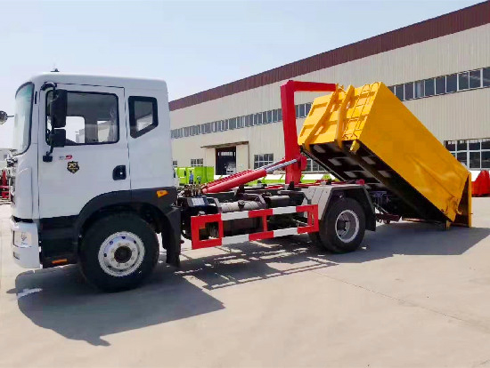 東風多利卡D9國六車廂可卸(鉤臂)垃圾車