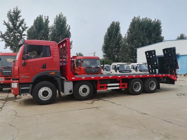 （國六）解放悍V前四后八平板運輸車